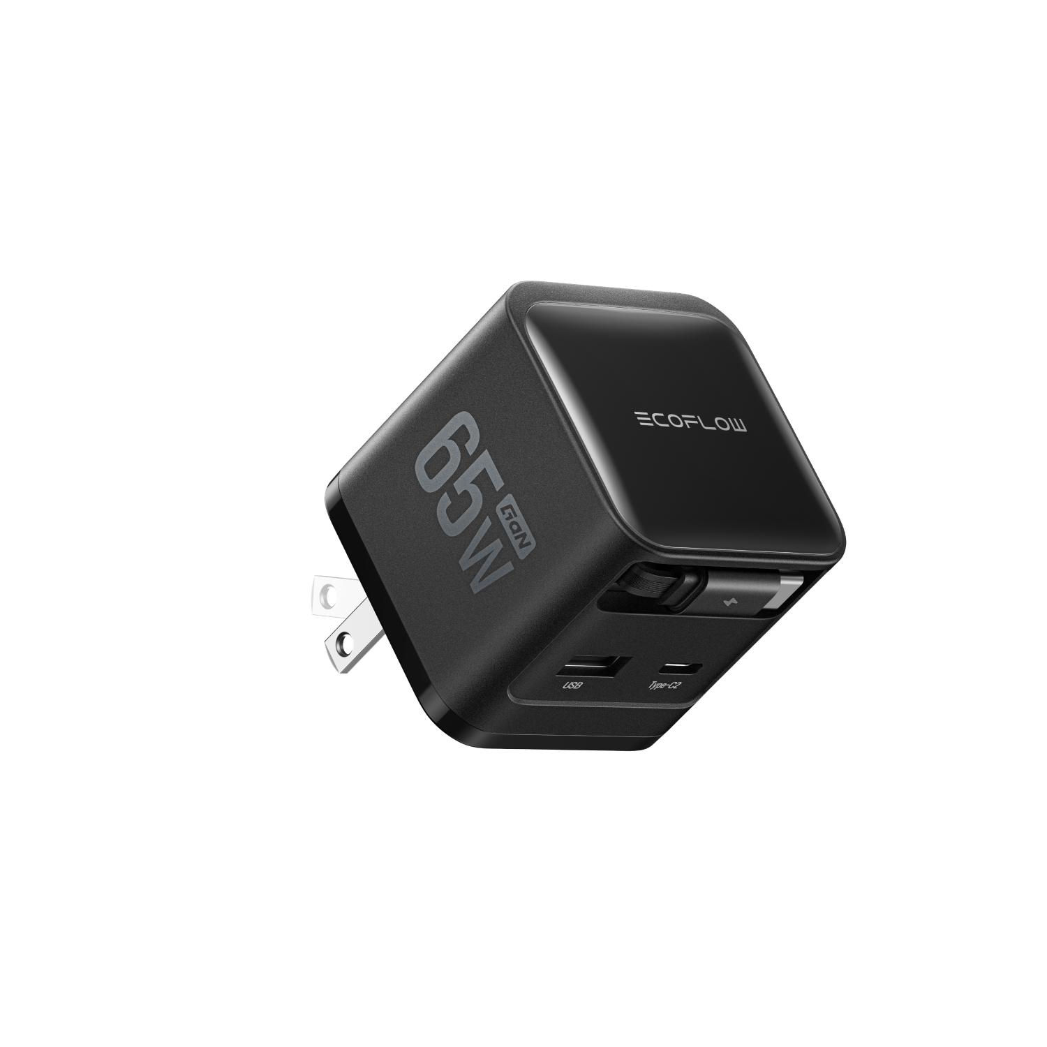 EcoFlow RAPID Charger (65W. Retractable Cable. GaN)