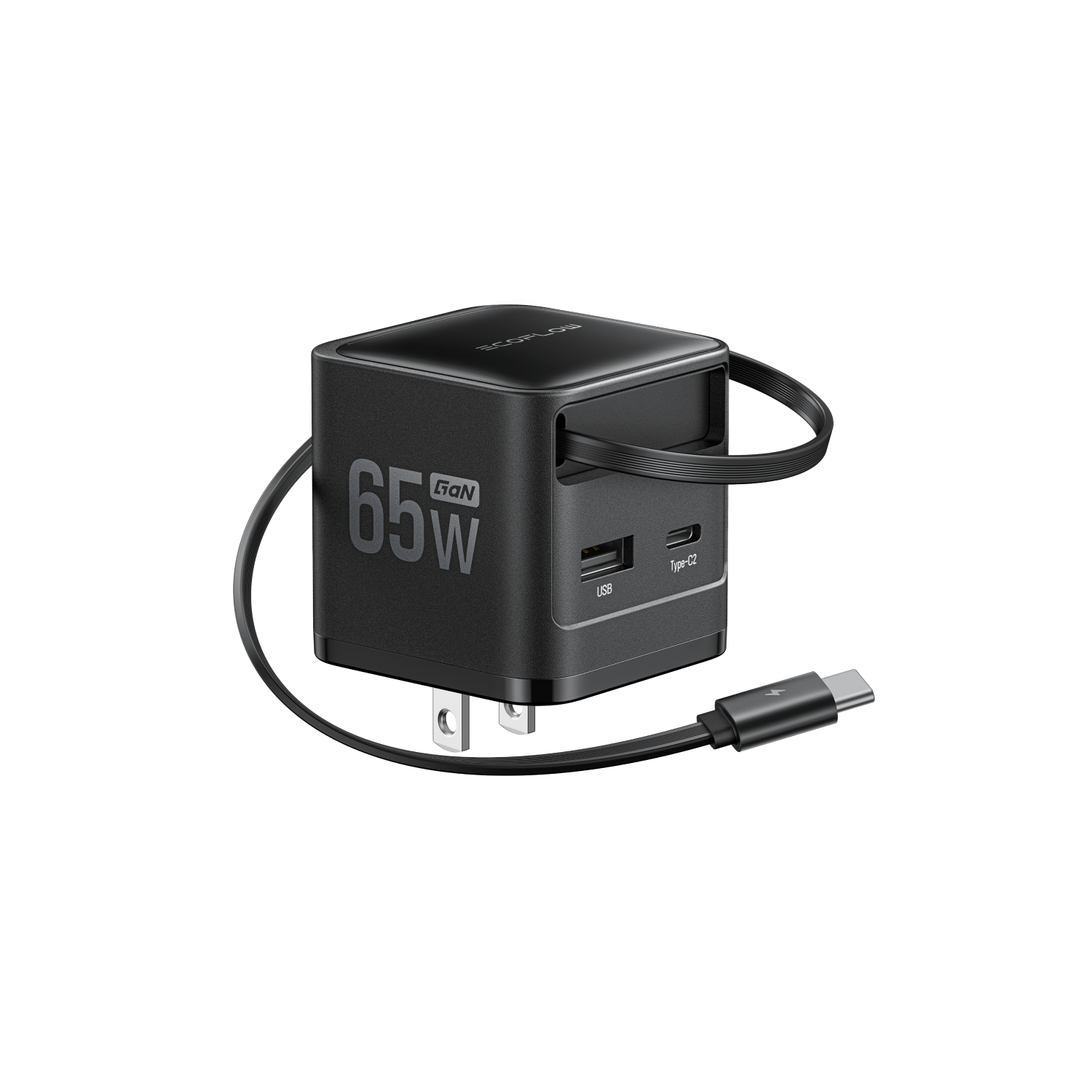 EcoFlow RAPID Charger (65W. Retractable Cable. GaN) - Image 2
