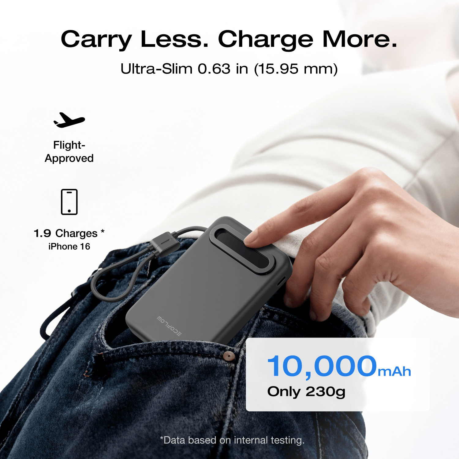 EcoFlow RAPID Mag Qi2.2 Magnetic Power Bank (10.000mAh. 25W. Built-in USB-C Cable) - Image 6