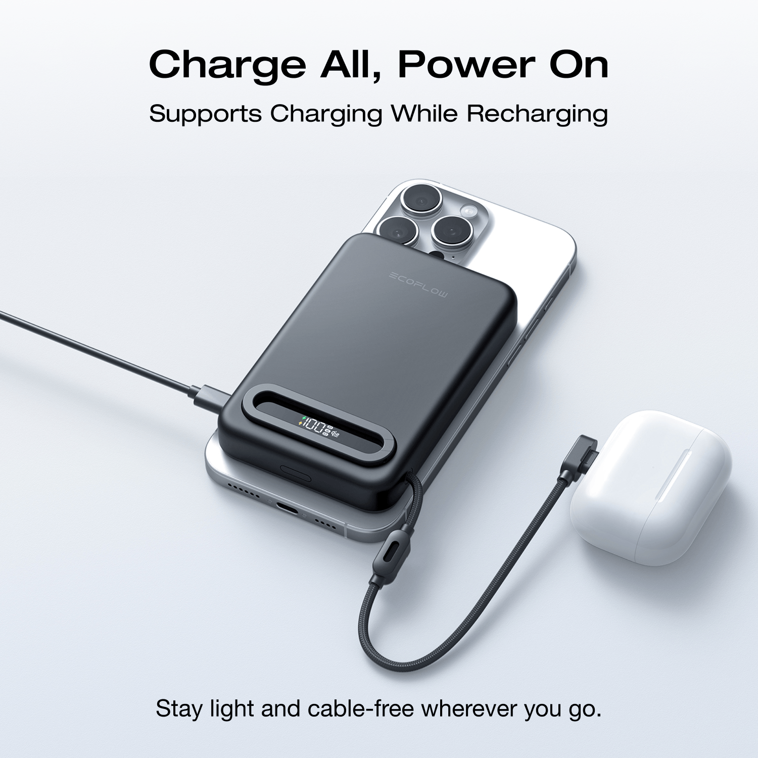EcoFlow RAPID Mag Qi2.2 Magnetic Power Bank (10.000mAh. 25W. Built-in USB-C Cable) - Image 8