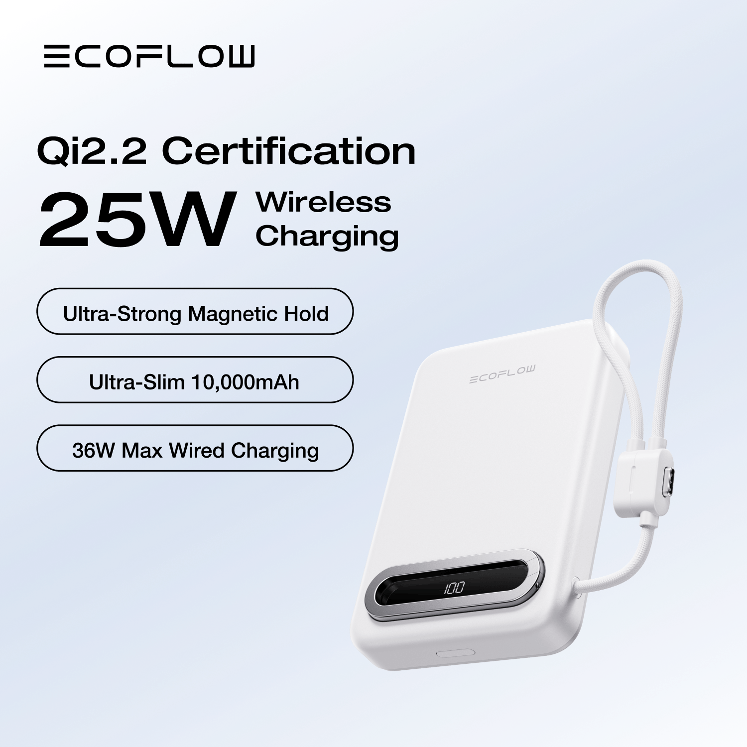 EcoFlow RAPID Mag Qi2.2 Magnetic Power Bank (10.000mAh. 25W. Built-in USB-C Cable) - Image 10