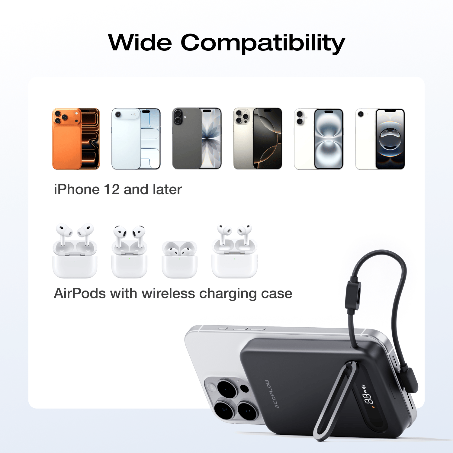 EcoFlow RAPID Mag Qi2.2 Magnetic Power Bank (10.000mAh. 25W. Built-in USB-C Cable) - Image 9