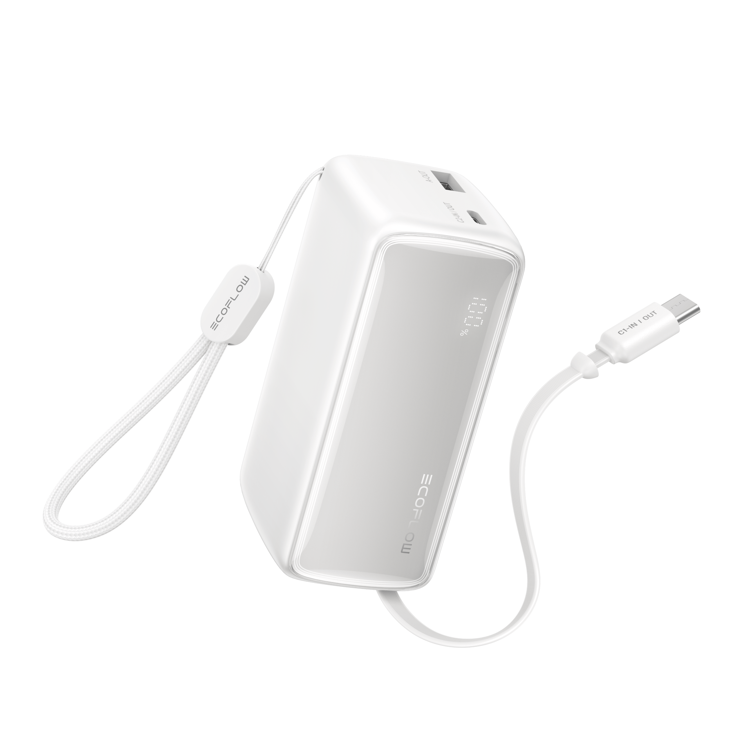 EcoFlow RAPID Power Bank (10K. 45W. Retractable Cable)