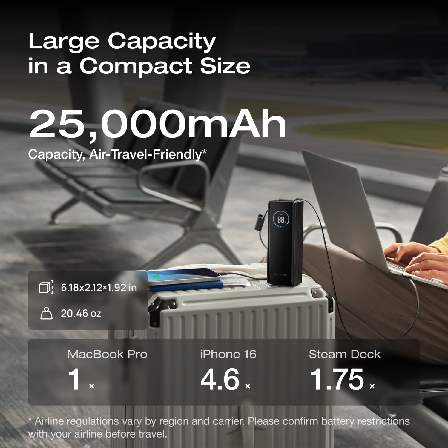 EcoFlow RAPID Power Bank (25.000mAh. 170W. 100W Built-In and Retractable Cables) - Image 8